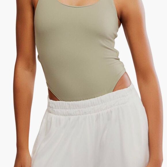 Tops - Free-people Women's Green and Khaki Bodysuit